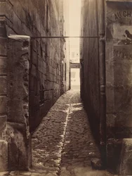 Rue du Chat-qui-Pêche von der Rue de la Huchette, ca. 1868
