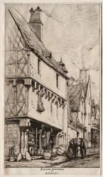 Ein altes Haus in Bourges, manchmal das Musikerhaus genannt, 1860