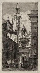 Radierungen von Paris: Kirche St. Stephan des Berges, 1852