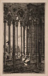 Radierungen von Paris: Die Galerie von Notre Dame, 1853
