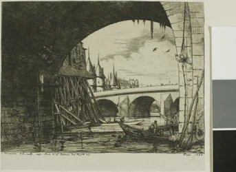 Der Bogen der Pont Notre-Dame