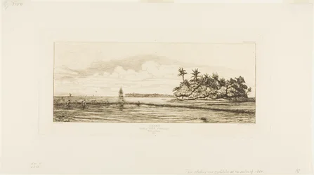 Ozeanien: Fischen, nahe Inseln mit Palmen in der Uea- oder Wallis-Gruppe, 1845