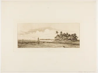 Ozeanien: Fischen, nahe Inseln mit Palmen in der Uea- oder Wallis-Gruppe, 1845