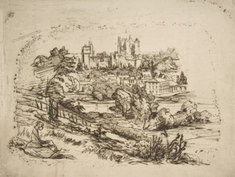 Ruinen des Château de Pierrefonds nach Viollet-le-Du..., 1858
