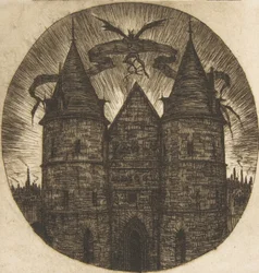 Das alte Tor des Palais de Justice, Paris, 1854