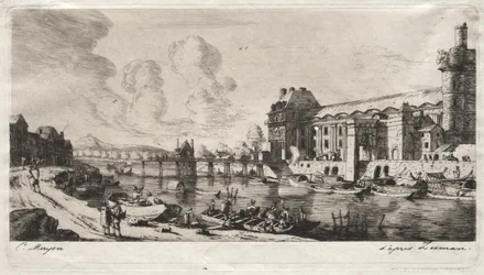 Der Pavillon von Mademoiselle und ein Teil des Louvre