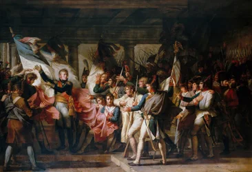 Marschall Ney und die Soldaten des 76. Linienregiments holen ihre Farben aus dem Arsenal zurück