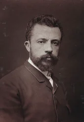 Album Artistique et Biographique, 5me année, Salon 1885; Porträt des belgischen Malers Évariste Carpentier (1845-1922)