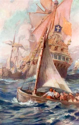 Ein Angriff auf eine spanische Galeone