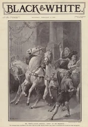 Englischer Schauspieler Herbert Beerbohm Tree in einer Aufführung von Stephen Phillips