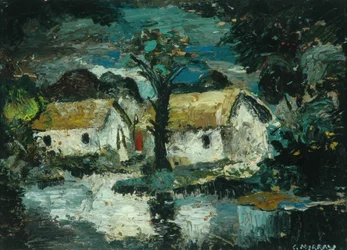 Hütte mit Bach