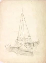 Altes Fischerboot und Dinghy