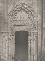 Kathedrale von Chartres, Westseite, rechte Seitenpforte, 12. Jahrhundert..., ca. 1857
