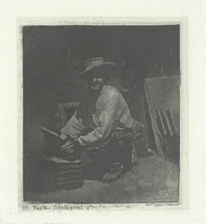 Kniender Maurer, Februar-März 1854, gedruckt 1982.