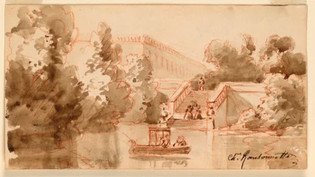 Imaginäre Ansicht des Schlosses Vaux-le-Vicomte