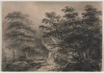 Landschaft mit Mühle