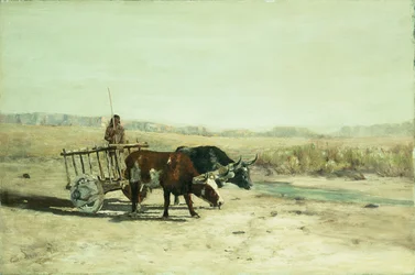 Ein Ochsenkarren in New Mexico