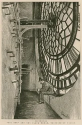 Hinter dem Zifferblatt, Big Ben und der Uhrturm, Westminster Palace