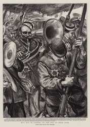 Maifeiertag in London, auf dem Weg zum Hyde Park