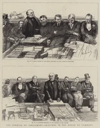 Die Eröffnung des Parlaments, Skizzen im Unterhaus