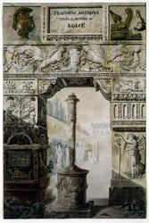 Antike Fragmente aus dem antiken Rom, Design für eine Titelseite aus 