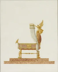Entwurf der Wiege für Seine Majestät den König von Rom, 1811