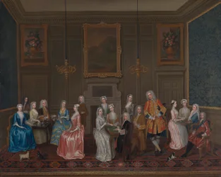 Teegesellschaft im Haus von Lord Harrington, St. James