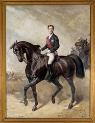Reiterporträt des Prinzen Imperial Eugene Louis Napoleon, Sohn von Napoleon III