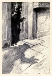 Mr. Utterson bemerkte ein seltsames, leichtes Fußgeräusch, das sich näherte