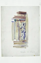 Certosa di Pavia (Studie eines skulptierten Engels), 1891