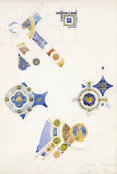 Certosa di Pavia, Studien der Deckendekoration, 1891