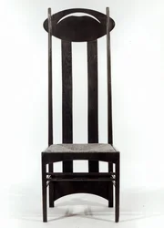 Stuhl mit hoher Rückenlehne, um 1897