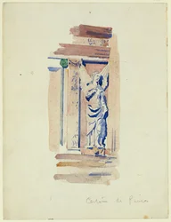 Studie einer Engelsstatue, Certosa di Pavia (1891)