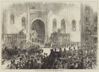 Empfang des neuen Königs von Spanien in der Kathedrale von Barcelona