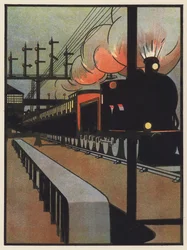 Der Nachtzug verlässt den Bahnhof