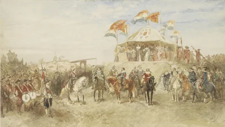 Der Abzug der spanischen Garnison aus Den Bosch nach der Übergabe an Frederik Hendrik im Jahr 1629