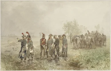 Begegnung französischer Offiziere in Holland, 1793
