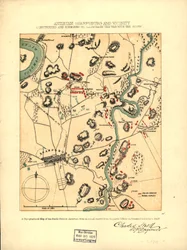 Antietam Sharpsburg und Umgebung. Erstellt und graviert zur Illustration von "Der Krieg mit dem Süden"
