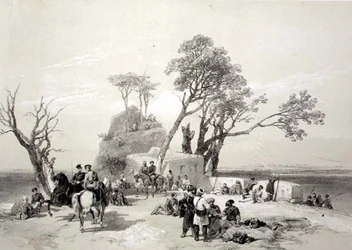 Panjab: Außenposten von Rhodawala, besetzt von britischen Piquets am 10. Februar 1845, Tafel 8 aus 