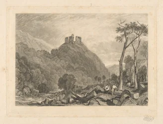 Okehampton Castle, am Fluss Okement