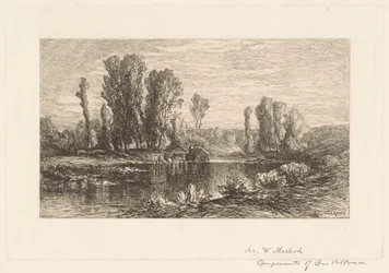 Landschaft mit Heuwagen
