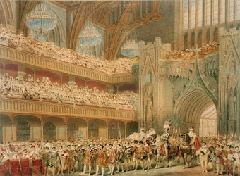 Der Champion von England betritt die Westminster Hall