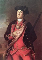 George Washington in der Uniform eines Obersten der Virginia-Miliz während des Franzosen- und Indianerkriegs (1755-63)