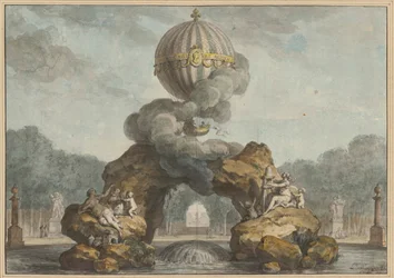 Entwurf einer Brunnenverzierung mit einer Charlière, 1783