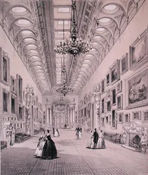 Die Bildergalerie, Buckingham Palace, graviert von C. Graf, ca. 1880