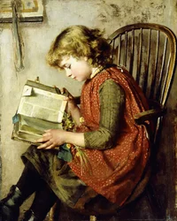 Ein junges Mädchen liest, 1890