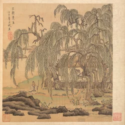 Gemälde nach alten Meistern: Herr Fünf Weiden Wuliu, Tao Yuanming, 1598-1652