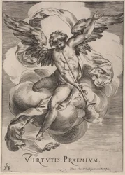 Eine allegorische Figur: Virtutis Praemium