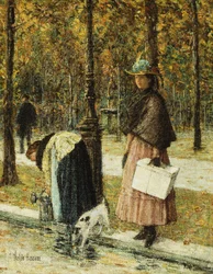 Abend, Champs-Elysees (in der Nähe des Louvre)