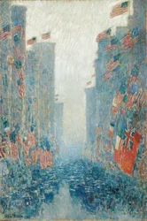 Flaggen, Nachmittag auf der Allee